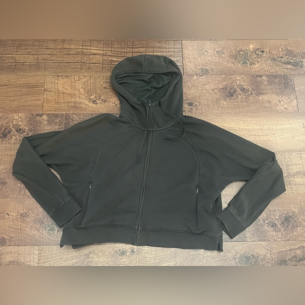 Nike crop green hoodie women drifit Sz small